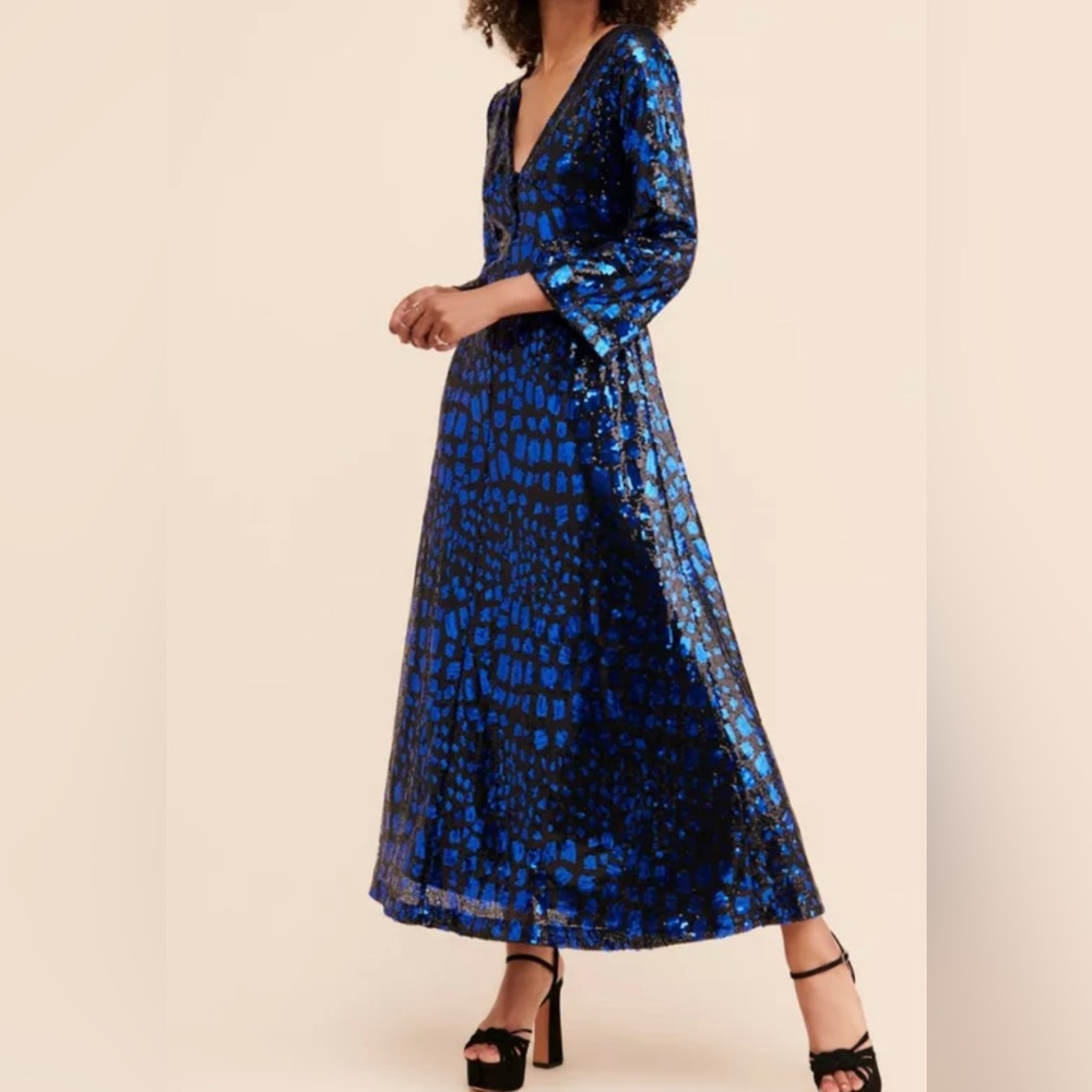Gorgeous blue sequin dress by Antik Batik